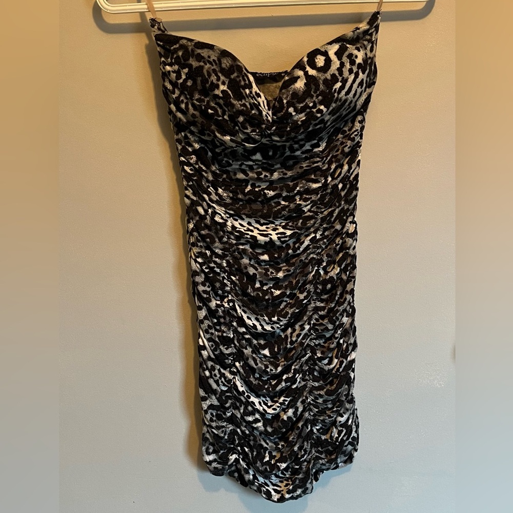 EUC Cheetah print Eclipse Mini Dress